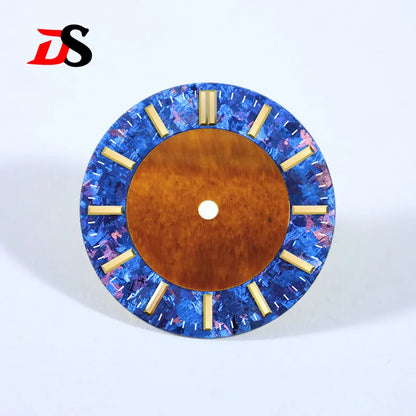 Natural 28.5mm Dial Tiger's Eye Stone Ice Crystal Stone Dial Creative Stitching High-quality NH38 Movement No Date