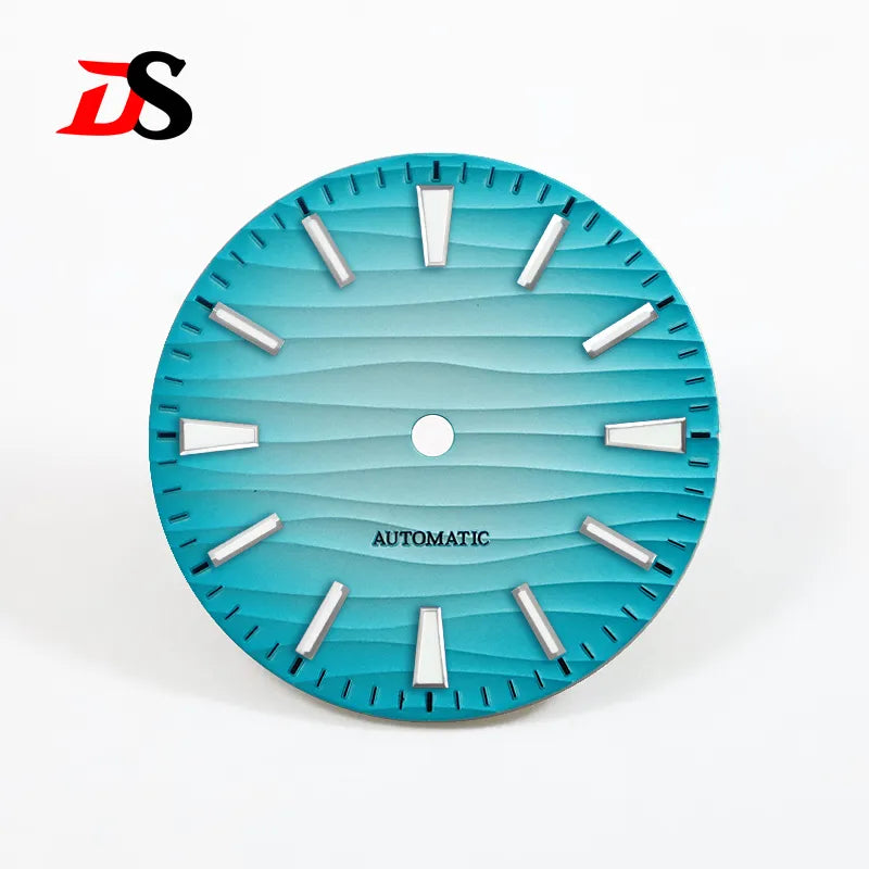 28.5mm Wave Dial no date Blue lume NH35 NH34 Movement