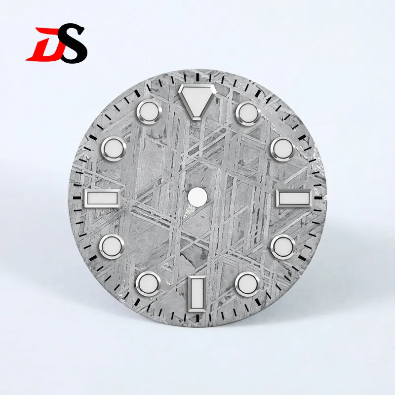 Meteorite Dial 28.5mm Blue Lume NH35 NH38 Movement Natural Grey No Date Dial