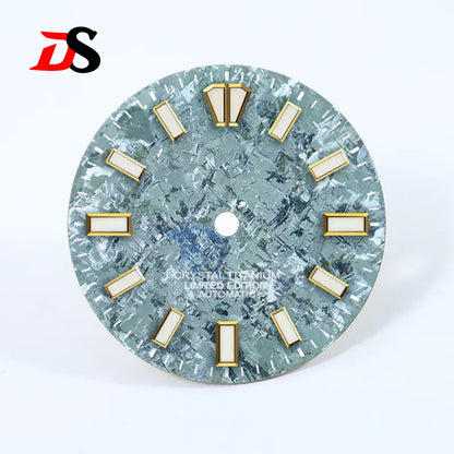 28.5mm Ice Crystal Titanium Dial Blue Lume NH35 Movement