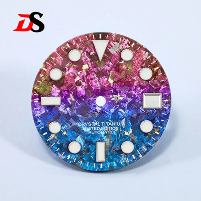 28.5mm Dial Crystal Titanium Text Dial Chaotic Texture BGW9 C3 Lume NH35 Movement