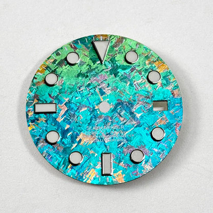28.5mm Watch Dial SUB Crystal Titanium Texture BGW9 C3 Lume ETA2824Movement