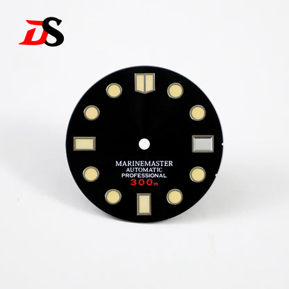 Gold 28.5mm Marinemaster Dial BGW9 C3 Lume NH35NH36 Movement No Tick Mark