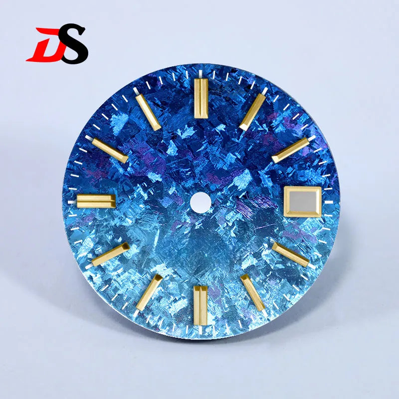 Gradient Blue Purple Dial Crystal Titanium Texture 28.5mm NO Lume NH35 Movement