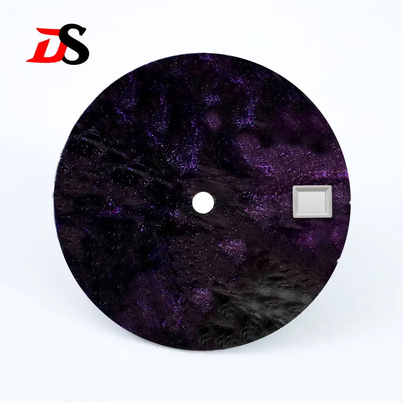 28.5mm Carbon Fiber Dial Rich Color Lava Texture Blank Surface NH35NH38 Movement Date