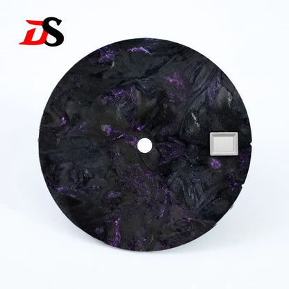28.5mm Carbon Fiber Dial Rich Color Lava Texture Blank Surface NH35NH38 Movement Date