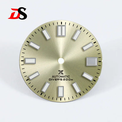 28.5mm Sunburst X Dial Blue Lume Small for NH35 Movement Watch Accessories
