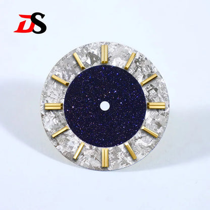 Lapis Lazuli Cryolite Dial Creative Stitching NH38 Movement No Date Tiger's Eye Blue Sand No Tick Mark Dial