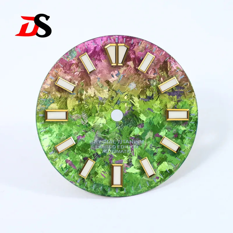 28.5mm Ice Crystal Titanium Dial Blue Lume NH35 Movement