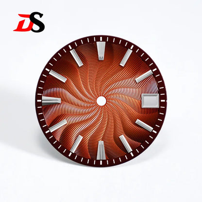 Guilloche Dial 28.5mm No Lume NH35NH34NH38 Movement 3 O'clock/6 O'clock/no Date