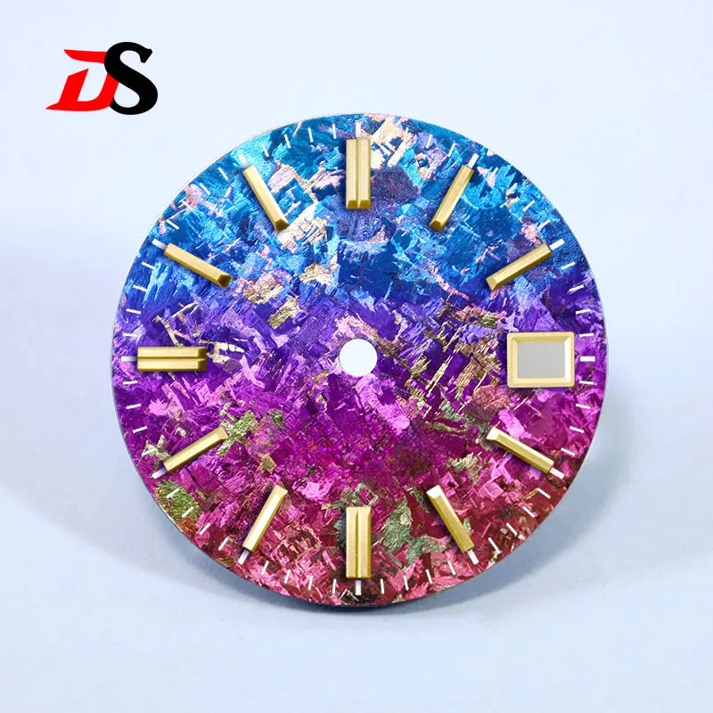 Gradient Blue Purple Dial Crystal Titanium Texture 28.5mm NO Lume NH35 Movement