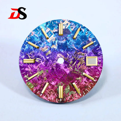 Gradient Blue Purple Dial Crystal Titanium Texture 28.5mm NO Lume NH35 Movement