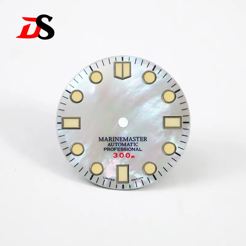 Mother shellfish Marinemaster Dial 28.5mm MOD BGW9 C3 Lume NH35NH36 Movement No Tick Mark