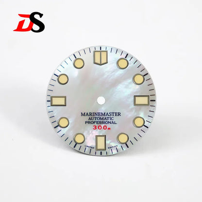 Mother shellfish Marinemaster Dial 28.5mm MOD BGW9 C3 Lume NH35NH36 Movement No Tick Mark