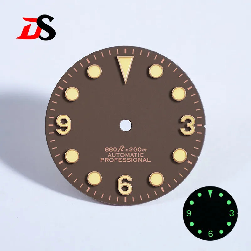 369 Matte Dial Black Tudor-style NH38 Movement Green Lume