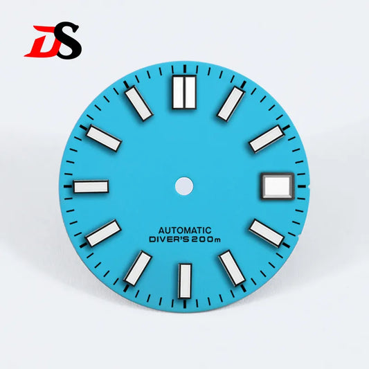28.5mm Sunburst Dial Matte Blue Lume DIVERS 200m for NH35/NH36 Movement
