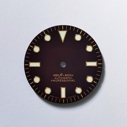 28.5mm Gold Sunburst Dial YM Index Mod NH35 Movement BGW9 C3 Lume