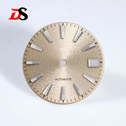 Invisible Textured Sunburst Dial GS Blue Green Lume NH35 28.5mm