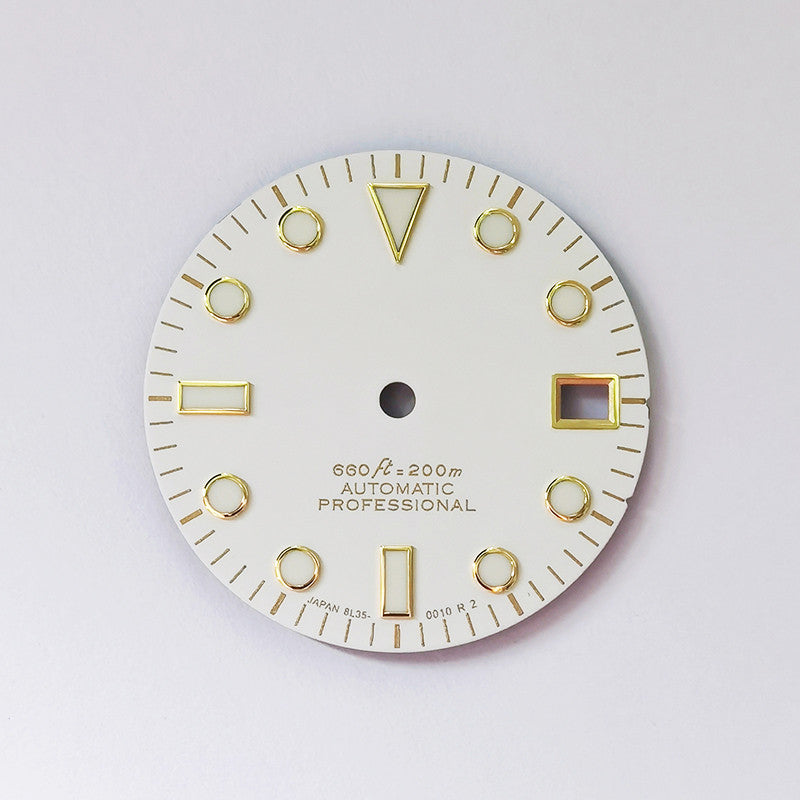 28.5mm Gold Sunburst Dial YM Index Mod NH35 Movement BGW9 C3 Lume