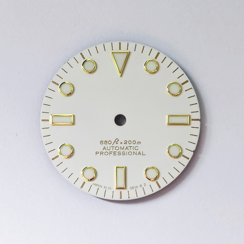28.5mm Gold Sunburst Dial YM Index Mod NH35 Movement BGW9 C3 Lume