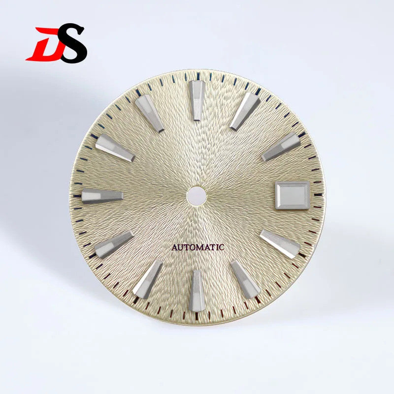 Invisible Textured Sunburst Dial GS Blue Green Lume NH35 28.5mm