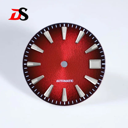 Invisible Textured Sunburst Dial GS Blue Green Lume NH35 28.5mm