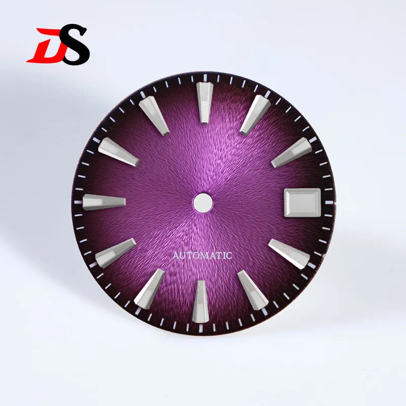 Invisible Textured Sunburst Dial GS Blue Green Lume NH35 28.5mm