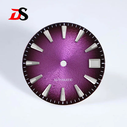 Invisible Textured Sunburst Dial GS Blue Green Lume NH35 28.5mm