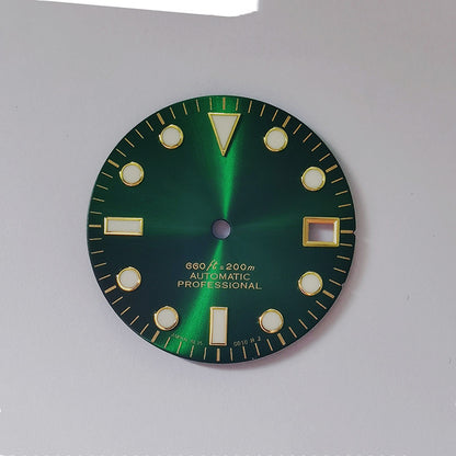 28.5mm Gold Sunburst Dial YM Index Mod NH35 Movement BGW9 C3 Lume