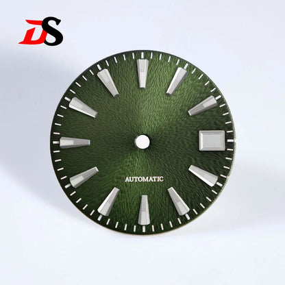 Invisible Textured Sunburst Dial GS Blue Green Lume NH35 28.5mm