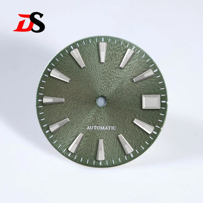 Invisible Textured Sunburst Dial GS Blue Green Lume NH35 28.5mm