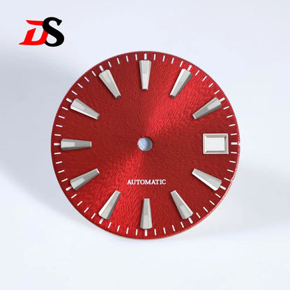 Invisible Textured Sunburst Dial GS Blue Green Lume NH35 28.5mm