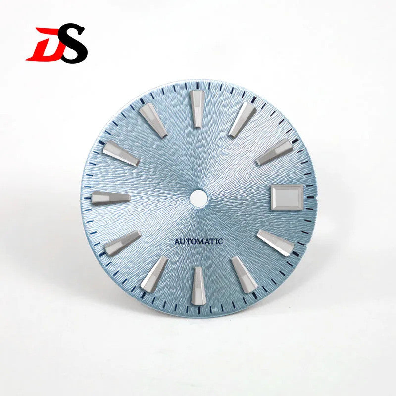 Invisible Textured Sunburst Dial GS Blue Green Lume NH35 28.5mm