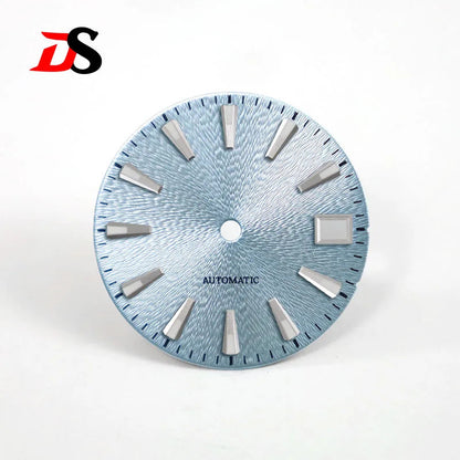 Invisible Textured Sunburst Dial GS Blue Green Lume NH35 28.5mm