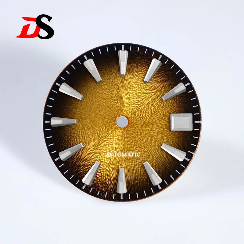 Invisible Textured Sunburst Dial GS Blue Green Lume NH35 28.5mm