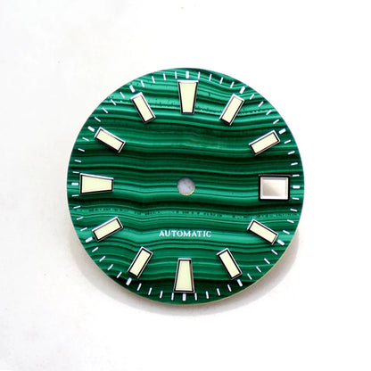 Malachite Dial for Nh35NH36 Natural Stone Luminous 28.5mm