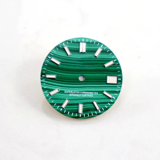 Malachite Dial for Nh35NH36 Natural Stone Luminous 28.5mm