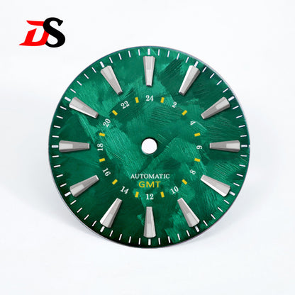 Sakura Blue GMT Dial NH34GMT Movement BGW9 C3 Lume No Date 28.5mm