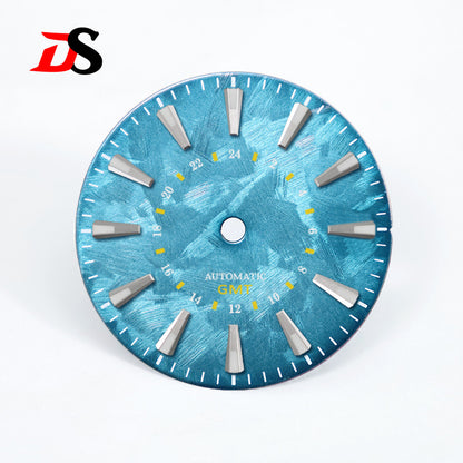 Sakura Blue GMT Dial NH34GMT Movement BGW9 C3 Lume No Date 28.5mm