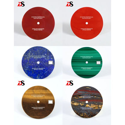 Natural Stone Sterile Series Gemstones Lapis Lazuli Malachite Dial for Agate 28.5mm DATE JUST