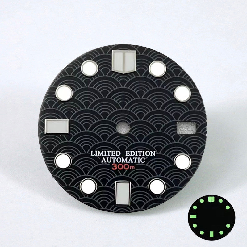 Wave Dial Refit 28.5mm NH35 Movement BGW9 C3 Lume