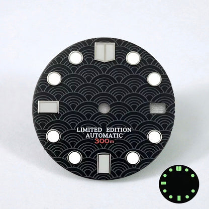 Wave Dial Refit 28.5mm NH35 Movement BGW9 C3 Lume